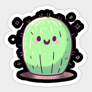 Kawaii happy cactus Sticker